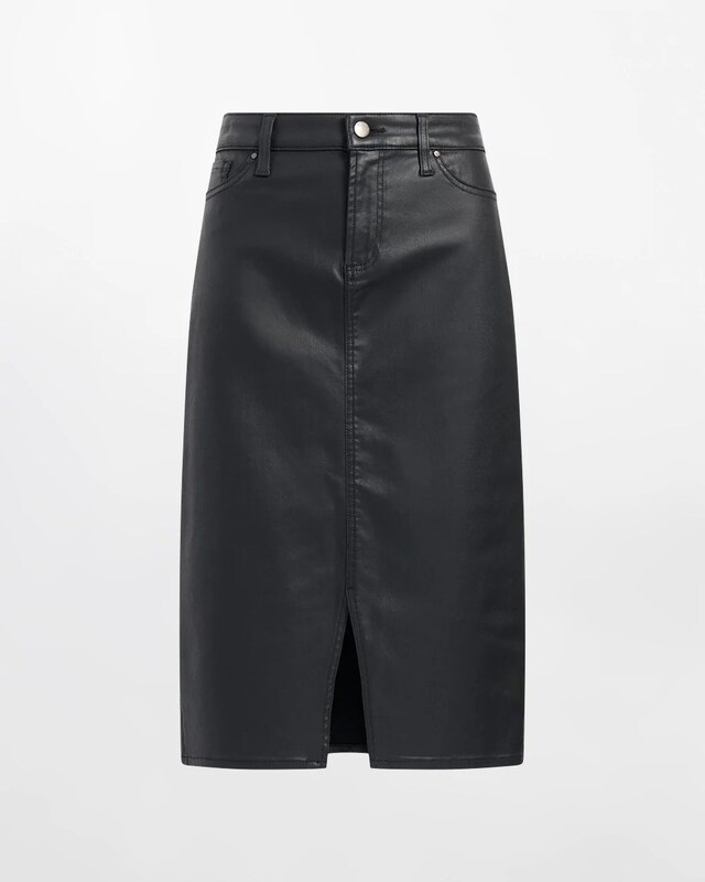 Coated Denim Skirt - image 5